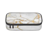 CMJSGG Modello in marmo bianco dorato, Astuccio per matite, Astuccio per matite Astuccio per penne a matita di grande capacità Borsa per cosmetici
