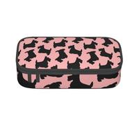 CMJSGG Modello Scottish Terrier rosa nero, Astuccio per matite, Astuccio per matite Astuccio per penne a matita di grande capacità Borsa per cosmetici
