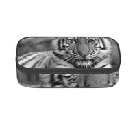 CMJSGG Modello tigre bianca, Astuccio per matite, Astuccio per matite Astuccio per penne a matita di grande capacità Borsa per cosmetici