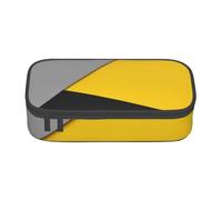 CMJSGG Moderno grigio giallo e nero geometrico, Astuccio per matite, Astuccio per matite Astuccio per penne a matita di grande capacità Borsa per cosmetici