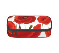 CMJSGG Motivo Floreale Di Fiori Di Papavero, Astuccio per matite, Astuccio per matite Astuccio per penne a matita di grande capacità Borsa per cosmetici