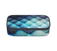 CMJSGG Motivo geometrico blu navy, Astuccio per matite, Astuccio per matite Astuccio per penne a matita di grande capacità Borsa per cosmetici