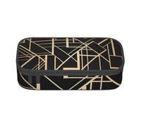 CMJSGG Motivo geometrico in stile Art Déco su due lati, Astuccio per matite, Astuccio per matite Astuccio per penne a matita di grande capacità Borsa per cosmetici