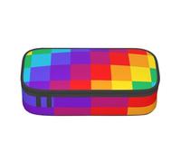 CMJSGG Motivo scozzese arcobaleno, Astuccio per matite, Astuccio per matite Astuccio per penne a matita di grande capacità Borsa per cosmetici