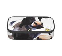 CMJSGG Mucca Con Un Fiore Margherita, Astuccio per matite, Astuccio per matite Astuccio per penne a matita di grande capacità Borsa per cosmetici