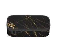 CMJSGG Natura in marmo nero dorato, Astuccio per matite, Astuccio per matite Astuccio per penne a matita di grande capacità Borsa per cosmetici