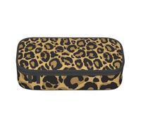 CMJSGG Nero Leopardo Giallo, Astuccio per matite, Astuccio per matite Astuccio per penne a matita di grande capacità Borsa per cosmetici
