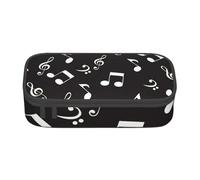 CMJSGG Note di musica bianca, Astuccio per matite, Astuccio per matite Astuccio per penne a matita di grande capacità Borsa per cosmetici