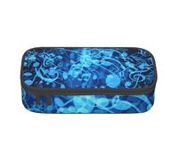 CMJSGG Note musicali blu stampate, Astuccio per matite, Astuccio per matite Astuccio per penne a matita di grande capacità Borsa per cosmetici