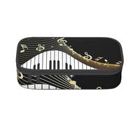 CMJSGG Note musicali nere, Astuccio per matite, Astuccio per matite Astuccio per penne a matita di grande capacità Borsa per cosmetici