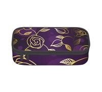 CMJSGG Oro-rosa viola, Astuccio per matite, Astuccio per matite Astuccio per penne a matita di grande capacità Borsa per cosmetici