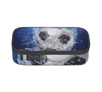 CMJSGG Pallone da calcio stampato ad acqua, Astuccio per matite, Astuccio per matite Astuccio per penne a matita di grande capacità Borsa per cosmetici