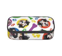 CMJSGG Pastore australiano colorato e giocoso, Astuccio per matite, Astuccio per matite Astuccio per penne a matita di grande capacità Borsa per cosmetici