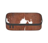 CMJSGG Pelle bovina marrone, Astuccio per matite, Astuccio per matite Astuccio per penne a matita di grande capacità Borsa per cosmetici