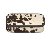 CMJSGG Pelle bovina marrone, Astuccio per matite, Astuccio per matite Astuccio per penne a matita di grande capacità Borsa per cosmetici
