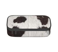 CMJSGG Pelle di mucca astratta Africa animale nero, Astuccio per matite, Astuccio per matite Astuccio per penne a matita di grande capacità Borsa per cosmetici