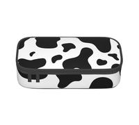 CMJSGG Pelle di mucca in bianco e nero, Astuccio per matite, Astuccio per matite Astuccio per penne a matita di grande capacità Borsa per cosmetici