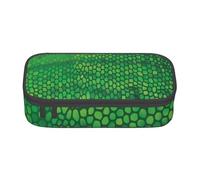 CMJSGG Pelle di serpente verde, Astuccio per matite, Astuccio per matite Astuccio per penne a matita di grande capacità Borsa per cosmetici