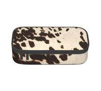 CMJSGG Pelle Di Vacchetta Con Macchie Nere E Marroni, Astuccio per matite, Astuccio per matite Astuccio per penne a matita di grande capacità Borsa per cosmetici