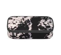 CMJSGG Pelle di vacchetta Mucca bianca nera, Astuccio per matite, Astuccio per matite Astuccio per penne a matita di grande capacità Borsa per cosmetici