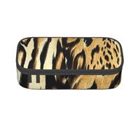 CMJSGG Pelliccia tigrata di pelle di tigre di leone leopardo, Astuccio per matite, Astuccio per matite Astuccio per penne a matita di grande capacità Borsa per cosmetici