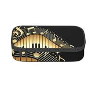 CMJSGG Pianoforte con note musicali bling stampato, Astuccio per matite, Astuccio per matite Astuccio per penne a matita di grande capacità Borsa per cosmetici