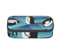 CMJSGG Pinguino astratto del poligono, Astuccio per matite, Astuccio per matite Astuccio per penne a matita di grande capacità Borsa per cosmetici