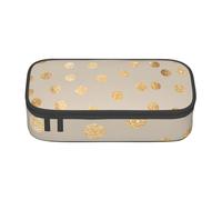 CMJSGG Pois glitter beige e oro, Astuccio per matite, Astuccio per matite Astuccio per penne a matita di grande capacità Borsa per cosmetici