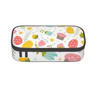 CMJSGG Primavera Di Pasqua Con Fiori E Uova, Astuccio per matite, Astuccio per matite Astuccio per penne a matita di grande capacità Borsa per cosmetici