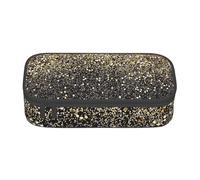 CMJSGG Puntini dorati in oro nero glitterato, Astuccio per matite, Astuccio per matite Astuccio per penne a matita di grande capacità Borsa per cosmetici