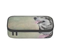 CMJSGG Ritratto del cane Alaskan Malamute di disegno, Astuccio per matite, Astuccio per matite Astuccio per penne a matita di grande capacità Borsa per cosmetici