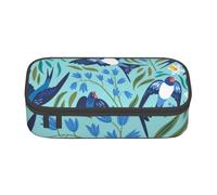 CMJSGG Rondini volanti Fiori primaverili, Astuccio per matite, Astuccio per matite Astuccio per penne a matita di grande capacità Borsa per cosmetici