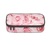 CMJSGG Rose fresche rosa stampate, Astuccio per matite, Astuccio per matite Astuccio per penne a matita di grande capacità Borsa per cosmetici