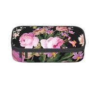 CMJSGG Rose rosa vintage sulla rosa naturale, Astuccio per matite, Astuccio per matite Astuccio per penne a matita di grande capacità Borsa per cosmetici