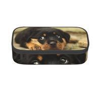 CMJSGG Rottweiler Cani Cani carini Cuccioli Animali domestici piccoli, Astuccio per matite, Astuccio per matite Astuccio per penne a matita di grande capacità Borsa per cosmetici