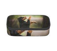 CMJSGG Rottweiler Foresta Animali Cuccioli Cani Bokeh, Astuccio per matite, Astuccio per matite Astuccio per penne a matita di grande capacità Borsa per cosmetici