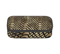 CMJSGG Safari Africano Nero Oro Pitone Pelle Animale Seppia, Astuccio per matite, Astuccio per matite Astuccio per penne a matita di grande capacità Borsa per cosmetici