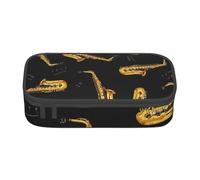 CMJSGG Sassofono E Musica, Astuccio per matite, Astuccio per matite Astuccio per penne a matita di grande capacità Borsa per cosmetici