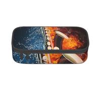 CMJSGG Sassofono In Fiamme E Ghiaccio, Astuccio per matite, Astuccio per matite Astuccio per penne a matita di grande capacità Borsa per cosmetici