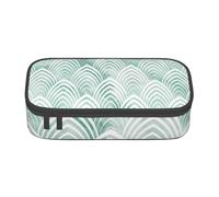 CMJSGG Scaglie di marmo con geometria bianca menta acqua, Astuccio per matite, Astuccio per matite Astuccio per penne a matita di grande capacità Borsa per cosmetici