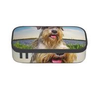 CMJSGG Schnauzer Lawn Pets Cani grigi Chnauzer, Astuccio per matite, Astuccio per matite Astuccio per penne a matita di grande capacità Borsa per cosmetici