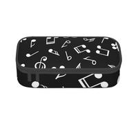 CMJSGG Segni di nota musicale neri, Astuccio per matite, Astuccio per matite Astuccio per penne a matita di grande capacità Borsa per cosmetici