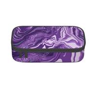 CMJSGG Sfondo Di Marmo Viola Scuro, Astuccio per matite, Astuccio per matite Astuccio per penne a matita di grande capacità Borsa per cosmetici