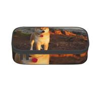 CMJSGG Shiba Inu Animali Cani Tramonto Bokeh Shiba Inu, Astuccio per matite, Astuccio per matite Astuccio per penne a matita di grande capacità Borsa per cosmetici