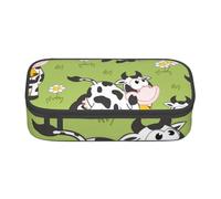 CMJSGG Simpatico animale mucca verde, Astuccio per matite, Astuccio per matite Astuccio per penne a matita di grande capacità Borsa per cosmetici