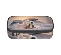 CMJSGG Simpatico cagnolino Jack Russell Terrier, Astuccio per matite, Astuccio per matite Astuccio per penne a matita di grande capacità Borsa per cosmetici