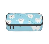 CMJSGG Simpatico dentista igienista dentale stampa blu, Astuccio per matite, Astuccio per matite Astuccio per penne a matita di grande capacità Borsa per cosmetici