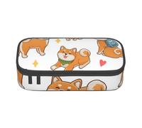 CMJSGG Simpatico e divertente Shiba Inu, Astuccio per matite, Astuccio per matite Astuccio per penne a matita di grande capacità Borsa per cosmetici