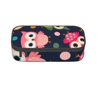 CMJSGG Simpatico gufo con stampa animale a pois, Astuccio per matite, Astuccio per matite Astuccio per penne a matita di grande capacità Borsa per cosmetici