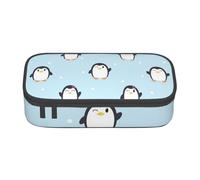 CMJSGG Simpatico pinguino e neve stampati, Astuccio per matite, Astuccio per matite Astuccio per penne a matita di grande capacità Borsa per cosmetici